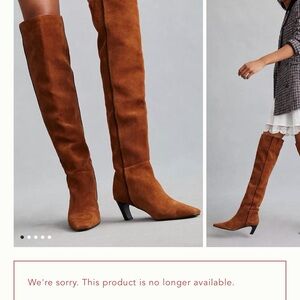 Anthropologie Brown Over the Knee Boots